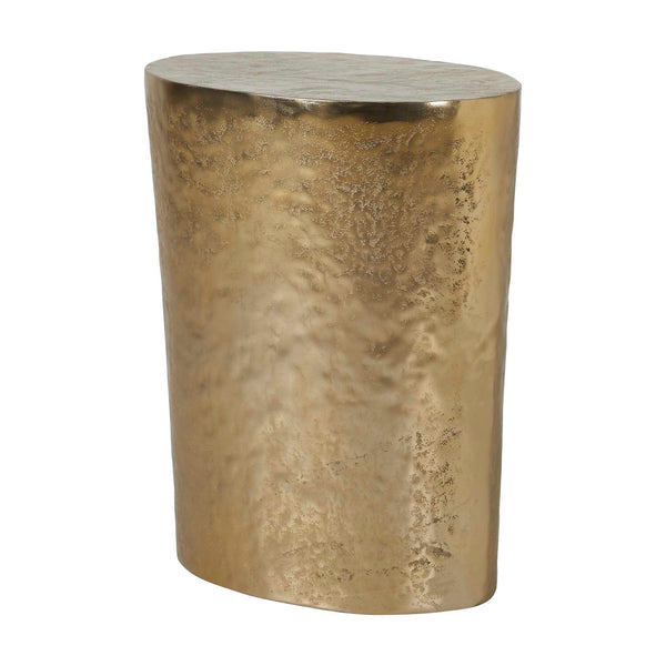 Uttermost Morroni Hand-hammered Antique Brass Sculptural Accent Table for Living Rooms