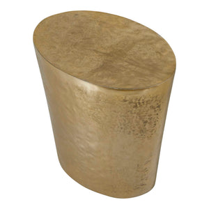 Uttermost Morroni Hand-hammered Antique Brass Sculptural Accent Table for Living Rooms
