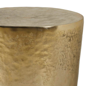 Uttermost Morroni Hand-hammered Antique Brass Sculptural Accent Table for Living Rooms