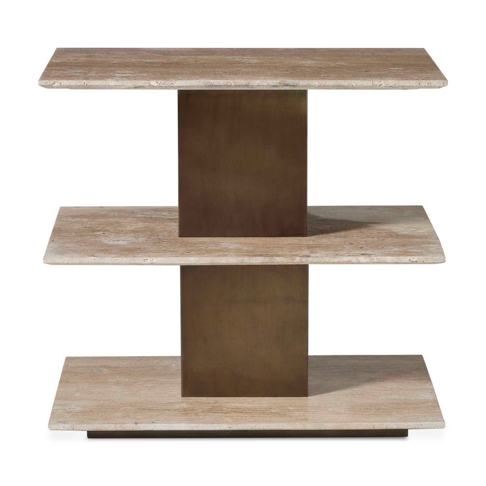 Uttermost Uttermost Travertini Three Tier Natural Stone Accent Table for Modern Living Spaces 51169