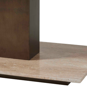 Uttermost Travertini Three Tier Natural Stone Accent Table for Modern Living Spaces