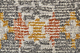 Homeroots 4' X 6' Gray Ivory And Orange Wool Geometric Tufted Handmade Area Rug  Wool 511710