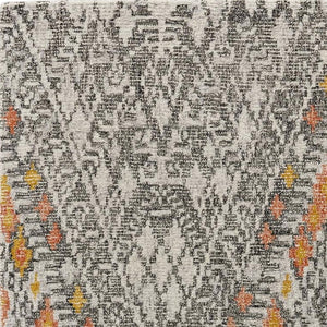 HomeRoots 5' Gray and Ivory Wool Geometric Hand-Tufted Area Rug for Elegant Living Spaces and Comfort 5' X 8' 511711