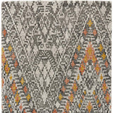 Homeroots 8' X 11' Gray Ivory And Orange Wool Geometric Tufted Handmade Area Rug  Wool 511712