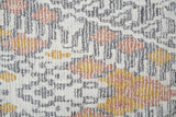 Homeroots 10' X 13' Gray Ivory And Orange Wool Geometric Tufted Handmade Area Rug  Wool 511713