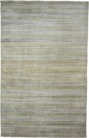 Homeroots 2' X 3' Blue And Green Ombre Hand Woven Area Rug Green,Blue,Tan Viscose 511728