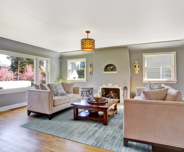 Homeroots 5' X 8' Blue And Gray Ombre Hand Woven Area Rug Blue,Gray Viscose 511730