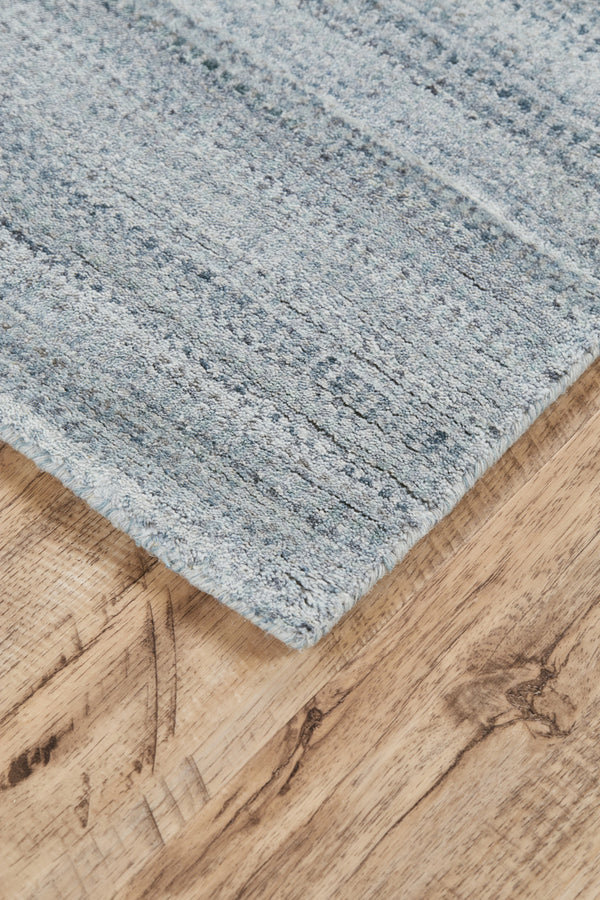 Homeroots 5' X 8' Blue And Gray Ombre Hand Woven Area Rug Blue,Gray Viscose 511730
