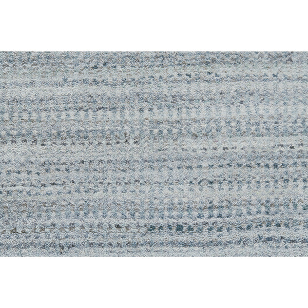 Homeroots 10' Blue And Gray Ombre Hand Woven Runner Rug Blue,Gray Viscose 511733