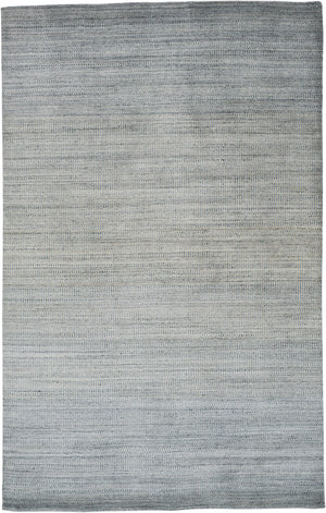 Homeroots 2' X 3' Blue And Gray Ombre Hand Woven Area Rug Blue,Gray Viscose 511735