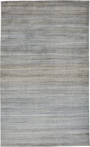Homeroots 8' X 11' Blue And Gray Ombre Hand Woven Area Rug Blue,Gray,Purple Viscose 511738