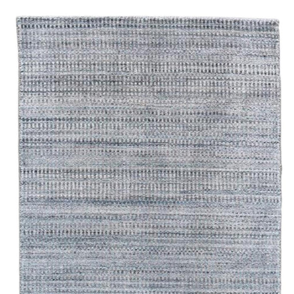 HomeRoots 5' Hand-Woven Ombre Area Rug - Unique Artisan Craftsmanship in Soothing Blue and Green Tones 10' Runner 511740