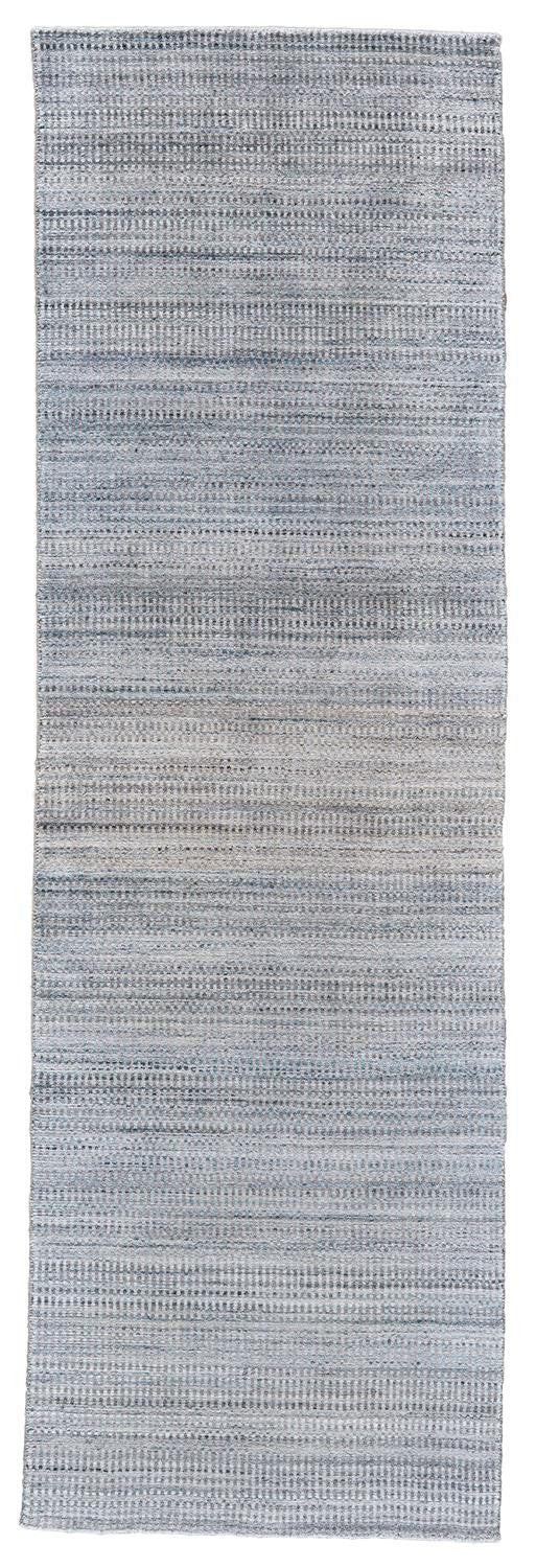 Homeroots 8' Gray And Purple Ombre Hand Woven Runner Rug Blue,Gray,Purple Wool Blend 511741