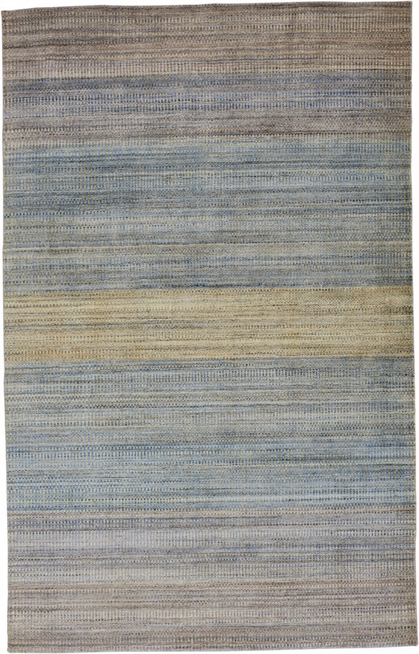 Homeroots 8' X 11' Blue Purple And Tan Ombre Hand Woven Area Rug Blue,Purple,Tan Viscose 511745
