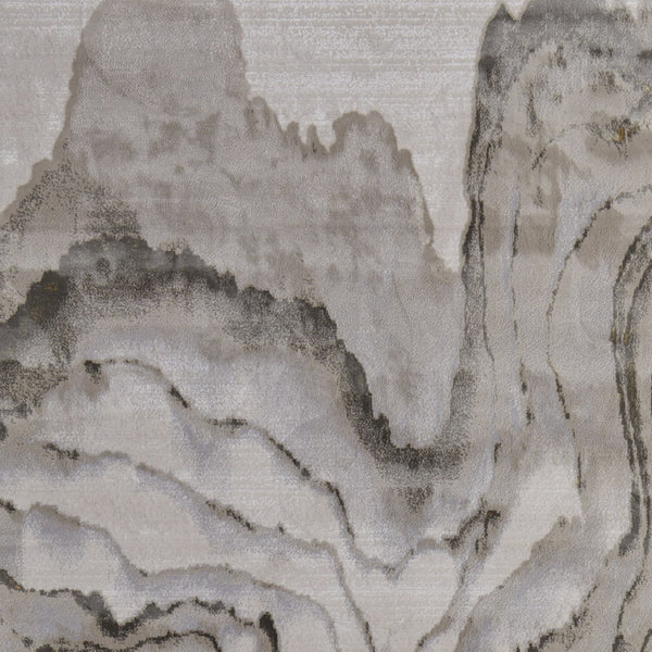 Homeroots 10' X 13' Gold And Ivory Abstract Area Rug Gold,Ivory,Gray Polypropylene,Polyester 511753