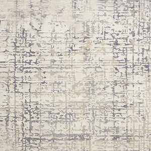 Homeroots 12' X 15' Ivory And Gray Abstract Stain Resistant Area Rug Ivory,Gray Polypropylene 511762