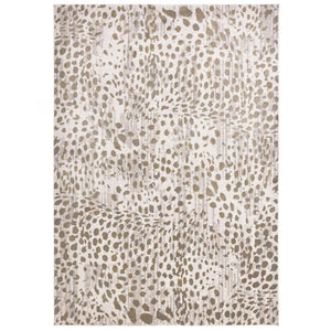 HomeRoots 5' Brown and Ivory Abstract Area Rug – Stain Resistant, Durable Design for Modern Living Spaces 5' X 8' 511764
