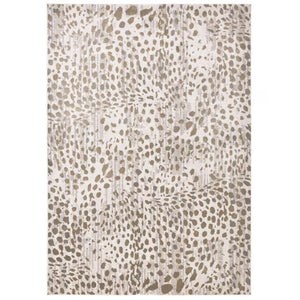HomeRoots 5' Brown and Ivory Abstract Area Rug – Stain Resistant, Durable Design for Modern Living Spaces 5' X 8' 511764