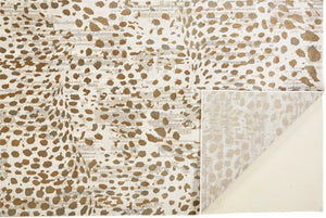 HomeRoots 5' Brown and Ivory Abstract Area Rug – Stain Resistant, Durable Design for Modern Living Spaces 7' X 10' 511765