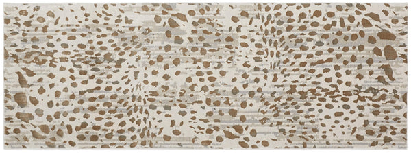 HomeRoots 5' Brown and Ivory Abstract Area Rug – Stain Resistant, Durable Design for Modern Living Spaces 8' Runner 511768