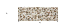 HomeRoots 5' Brown and Ivory Abstract Area Rug – Stain Resistant, Durable Design for Modern Living Spaces 8' Runner 511768
