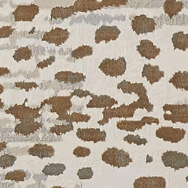 HomeRoots 5' Brown and Ivory Abstract Area Rug – Stain Resistant, Durable Design for Modern Living Spaces 8' Runner 511768