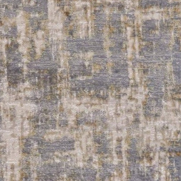 HomeRoots 5' Gray and Gold Abstract Area Rug - Modern Contemporary Design for Living Rooms and High-Traffic Spaces 12' X 15' 511783