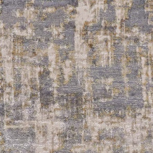 HomeRoots 5' Gray and Gold Abstract Area Rug - Modern Contemporary Design for Living Rooms and High-Traffic Spaces 12' X 15' 511783