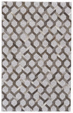 Homeroots 5' X 8' Gray Geometric Hand Woven Area Rug  Viscose 511792