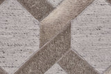 Homeroots 5' X 8' Gray Geometric Hand Woven Area Rug  Viscose 511792