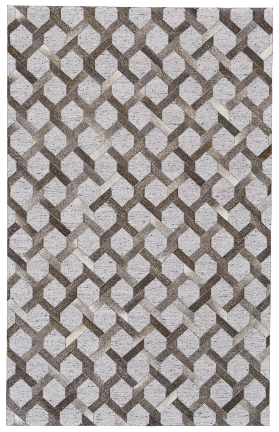 Homeroots 2' X 3' Gray Taupe And Silver Geometric Hand Woven Area Rug - Unique Artisan Design For Sophisticated Spaces 2' X 3' Viscose 511795