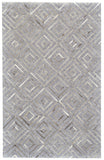 Homeroots 5' X 8' Gray And Ivory Geometric Hand Woven Area Rug  Viscose 511796