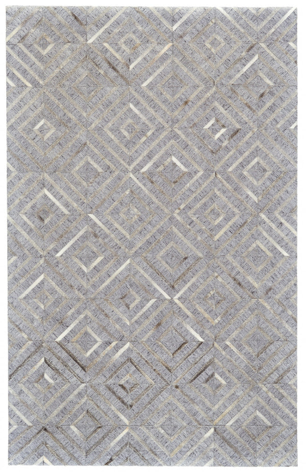 Homeroots 2' Geometric Hand Woven Area Rug In Gray Taupe & Ivory - Unique Artisan Design For Cozy Spaces 2' X 3' Viscose 511799