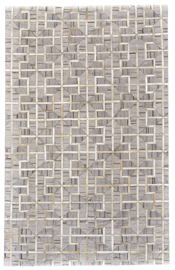 Homeroots 2' Gray Ivory And Brown Geometric Hand Woven Area Rug – Artisan Crafted For Style And Warmth 2' X 3' Viscose 511807