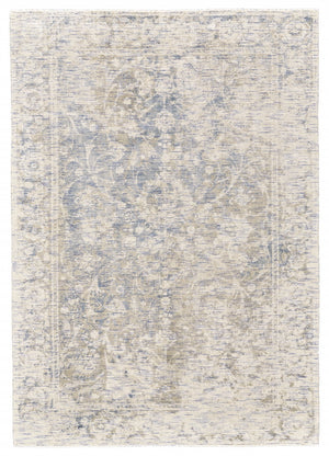 HomeRoots 10' Hand-Woven Abstract Area Rug in Soft Ivory, Blue, and Tan – Elegant Design for Your Home Décor 10' X 13' 511819