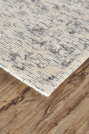 HomeRoots 10' Hand-Woven Abstract Area Rug in Soft Ivory, Blue, and Tan – Elegant Design for Your Home Décor 10' X 13' 511824