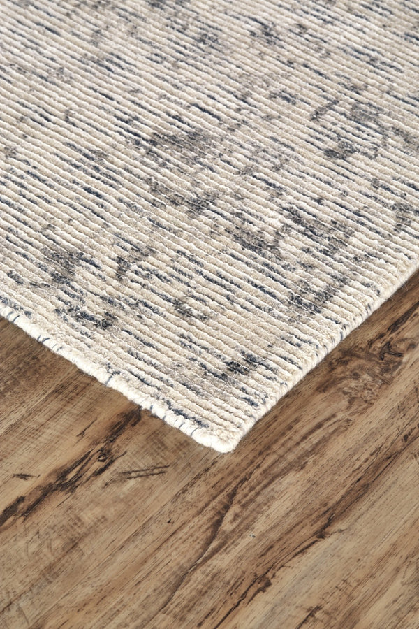 HomeRoots 10' Hand-Woven Abstract Area Rug in Soft Ivory, Blue, and Tan – Elegant Design for Your Home Décor 10' X 13' 511824