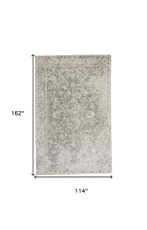 HomeRoots 10' Hand-Woven Abstract Area Rug in Soft Ivory, Blue, and Tan – Elegant Design for Your Home Décor 10' X 13' 511824