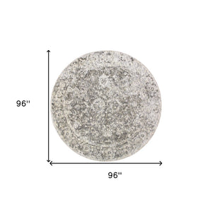 HomeRoots 10' Hand-Woven Abstract Area Rug in Soft Ivory, Blue, and Tan – Elegant Design for Your Home Décor 8' Round 511825