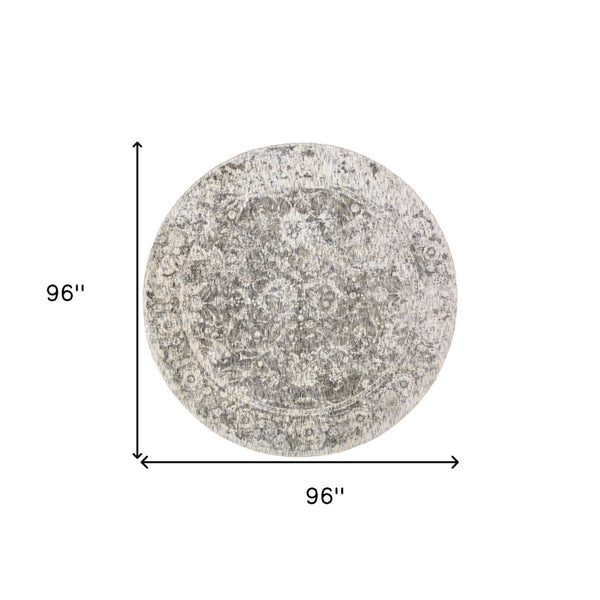 HomeRoots 10' Hand-Woven Abstract Area Rug in Soft Ivory, Blue, and Tan – Elegant Design for Your Home Décor 8' Round 511825
