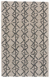 Homeroots 5' X 8' Black Taupe And Gray Wool Geometric Tufted Handmade Stain Resistant Area Rug  Wool 511833