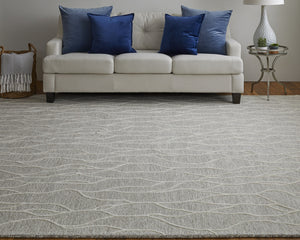 Homeroots 4' X 6' Taupe And Ivory Wool Abstract Tufted Handmade Stain Resistant Area Rug Taupe,Ivory Wool 511850