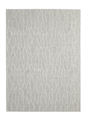 Homeroots 5' X 8' Taupe And Ivory Wool Abstract Tufted Handmade Stain Resistant Area Rug Taupe,Ivory Wool 511851