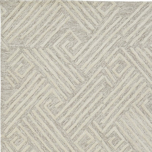HomeRoots 4' Handmade Wool Area Rug with Geometric Design - Stain Resistant, Soft, and Stylish for Any Room 4' X 6' 511862