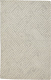 Homeroots 5' X 8' Tan And Ivory Wool Geometric Tufted Handmade Stain Resistant Area Rug  Wool 511863