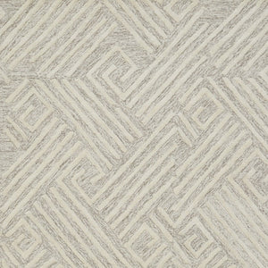 HomeRoots 4' Handmade Wool Area Rug with Geometric Design - Stain Resistant, Soft, and Stylish for Any Room 5' X 8' 511863