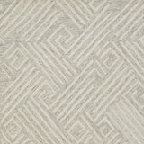 Homeroots 5' X 8' Tan And Ivory Wool Geometric Tufted Handmade Stain Resistant Area Rug  Wool 511863