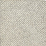 Homeroots 5' X 8' Tan And Ivory Wool Geometric Tufted Handmade Stain Resistant Area Rug  Wool 511863