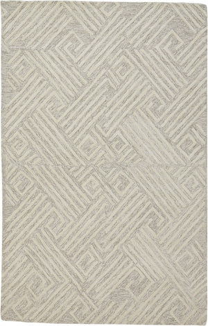 HomeRoots 4' Handmade Wool Area Rug with Geometric Design - Stain Resistant, Soft, and Stylish for Any Room 8' X 11' 511864