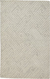 Homeroots 8' X 11' Tan And Ivory Wool Geometric Tufted Handmade Stain Resistant Area Rug  Wool 511864